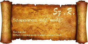 Szappanos Rómeó névjegykártya
